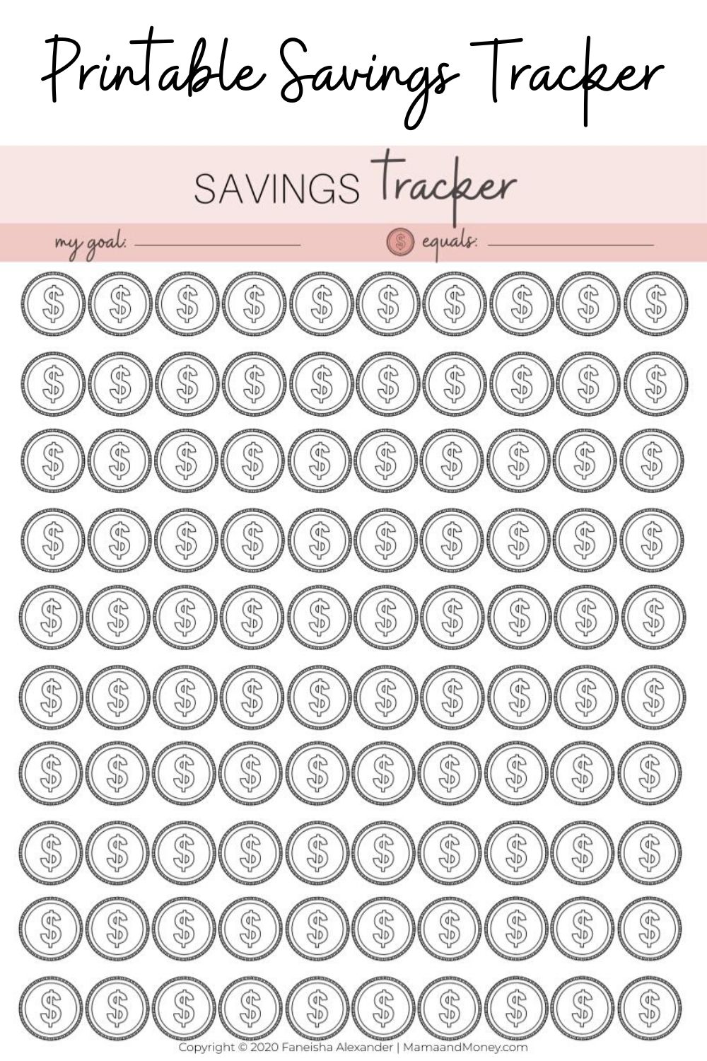 Free Printable House Savings Tracker