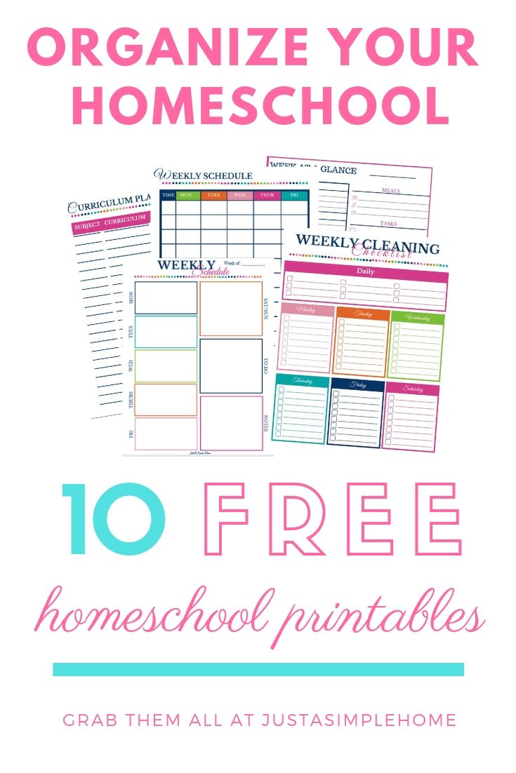 10 days of homeschool printables just a simple home – Artofit