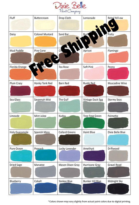 Dixie Belle Paint Color Chart: A Visual Reference of Charts | Chart Master