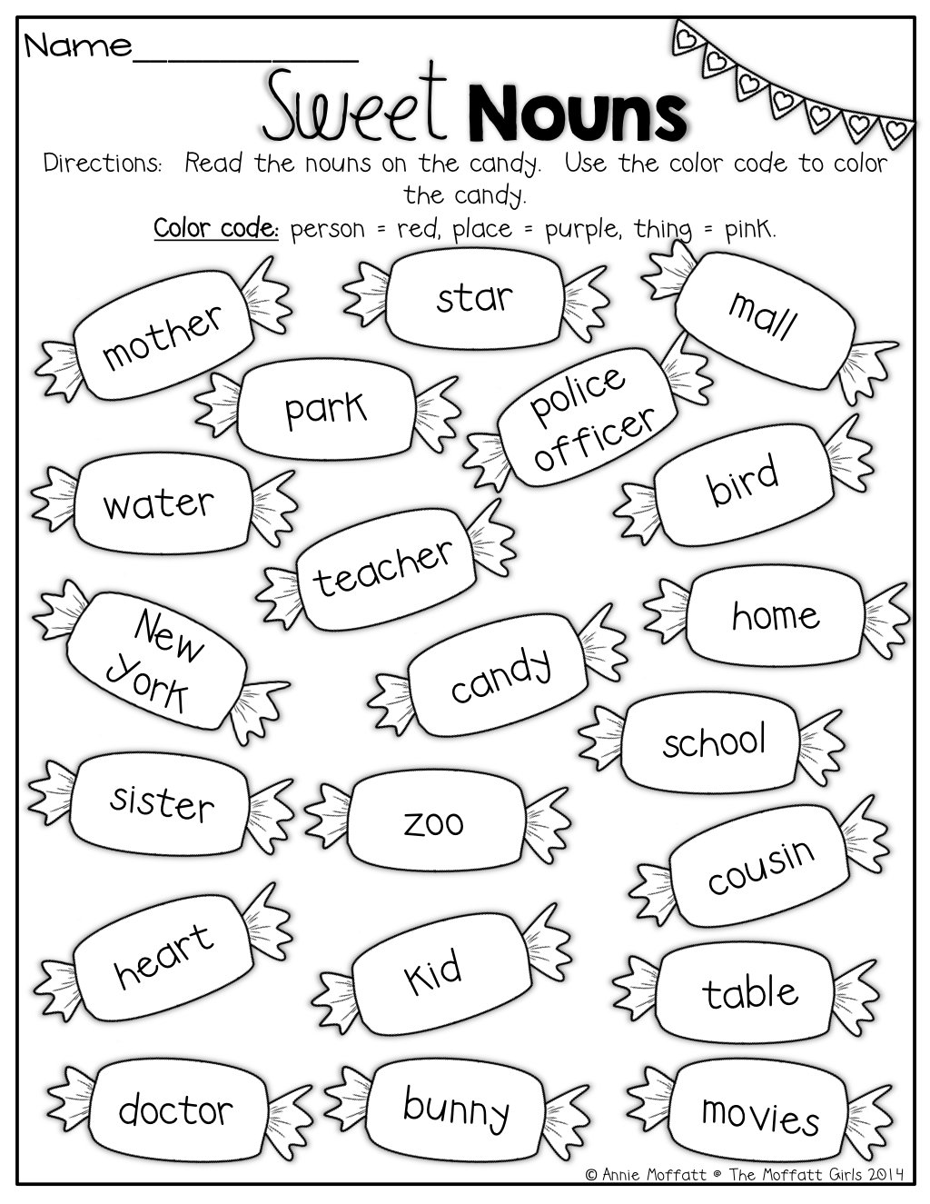 First Grade Nouns List