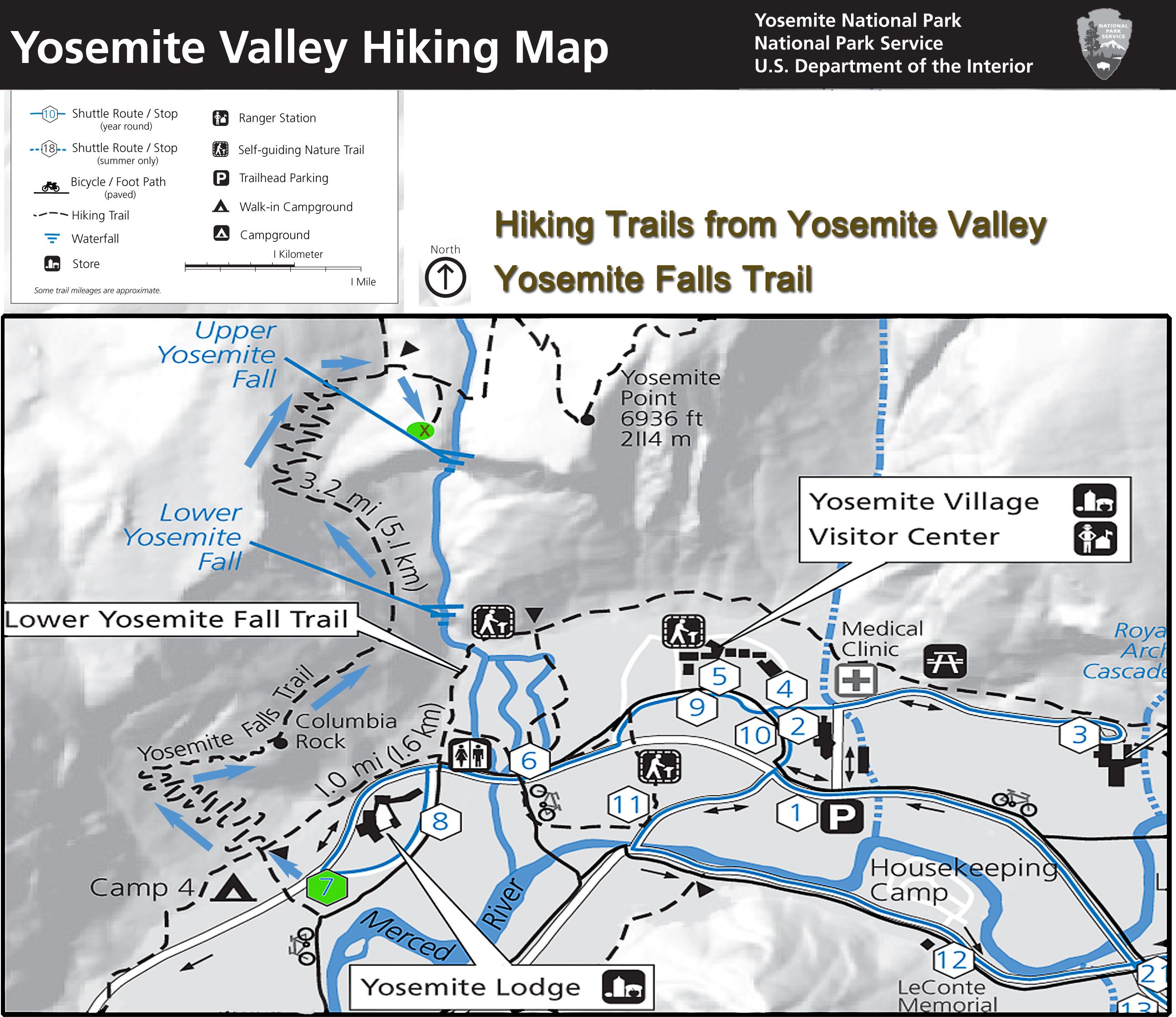 Day Hikes Of Yosemite National Park Map Guide | lupon.gov.ph