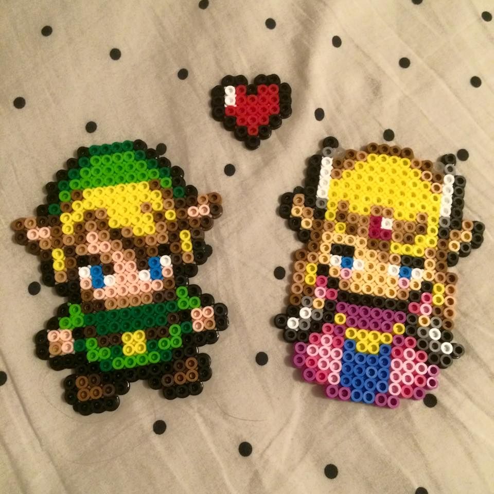 Perler Bead Link + Zelda + Heart container https://instagram.com ...