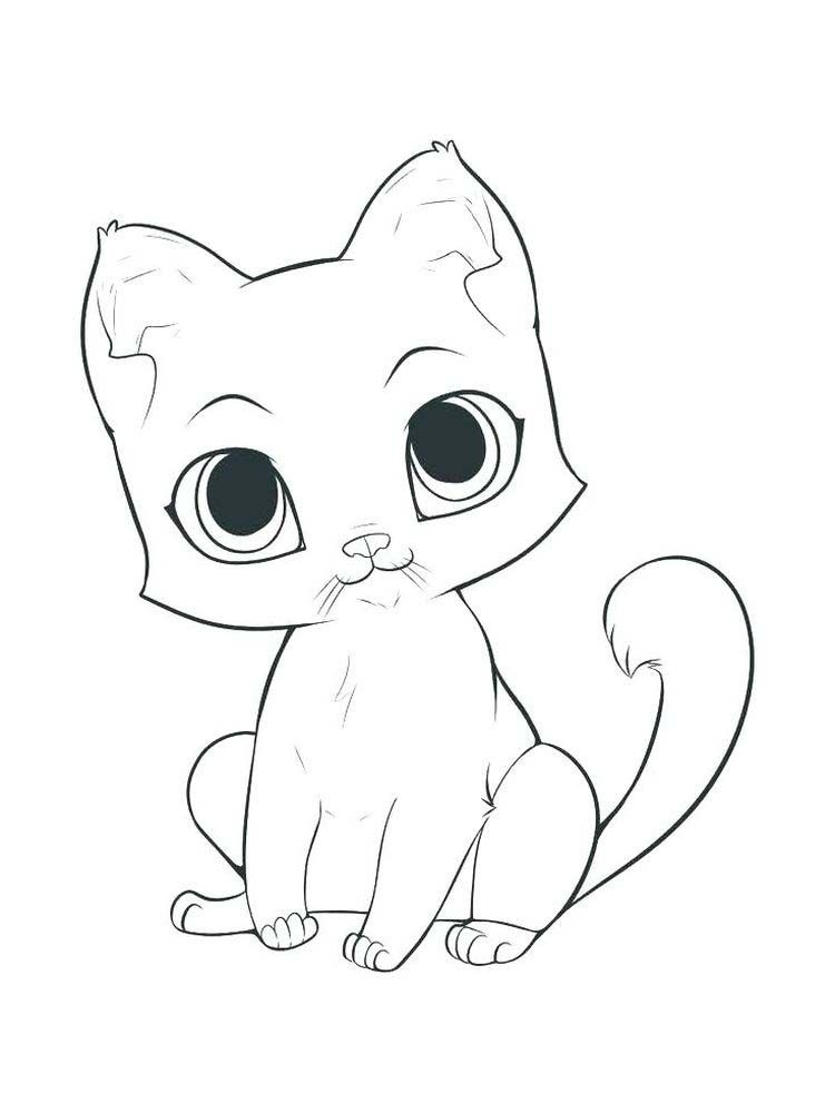 Anime Drawings Coloring Pages Cats