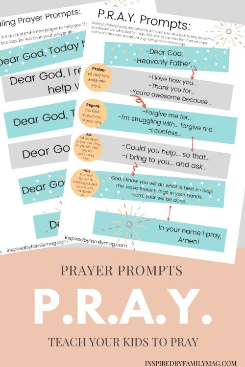 Teach your kids to pray with a prayer prompts – Artofit