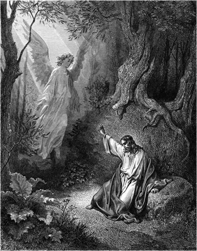 Gustave Dore - Jesus suffers agony in the garden of Gethseman Art Print ...