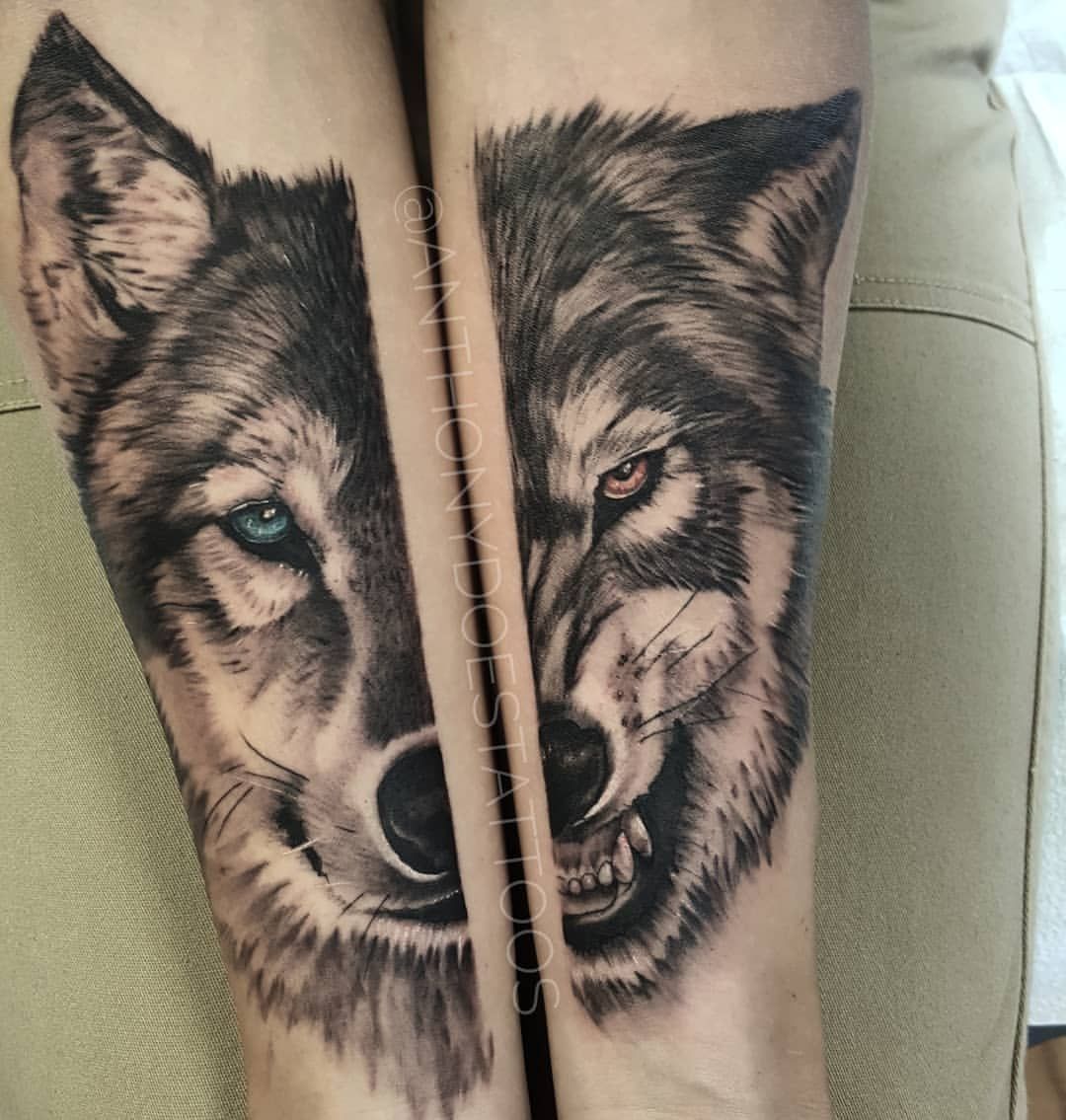 Wolf Tattoo Forearm, Wolf Tattoo Sleeve, Sleeve Tattoos, Sibling ...