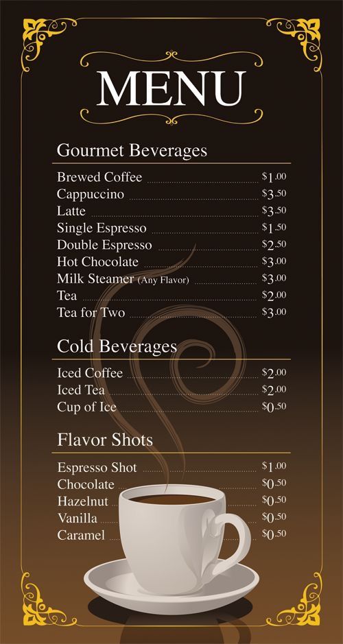 ☕️COFFEE☕️ | Coffee shop menu, Cafe menu design, Menu restaurant