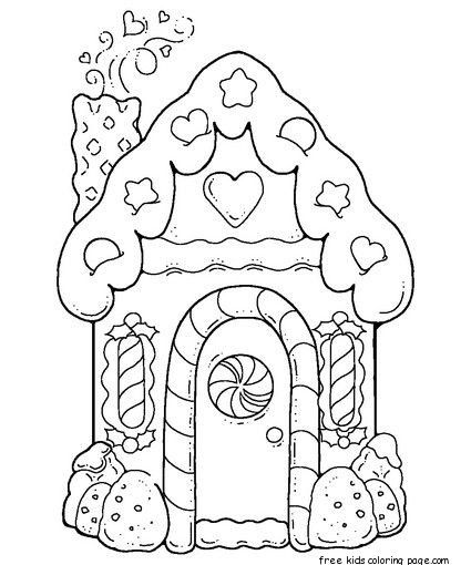 Gingerbread House Printable Christmas Coloring Pages Coloring Pages Christmas Colors