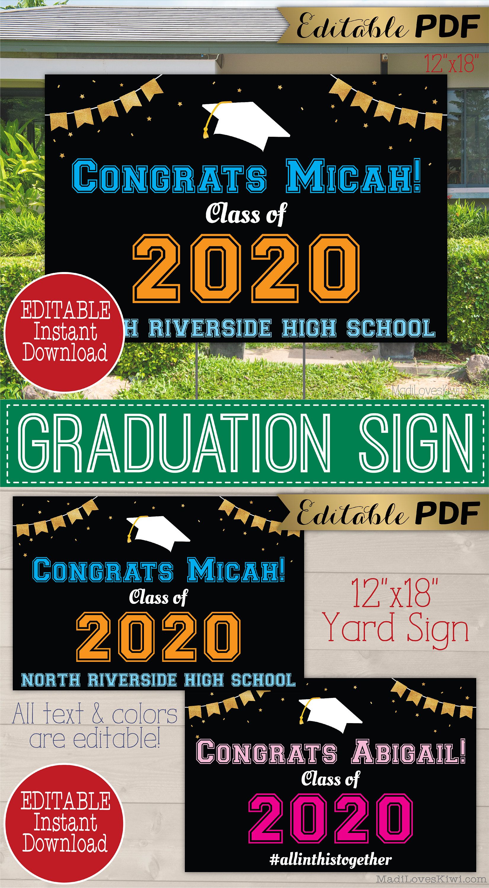 Graduation Songs, 5th Grade Graduation, Graduation Yard Signs, High ...