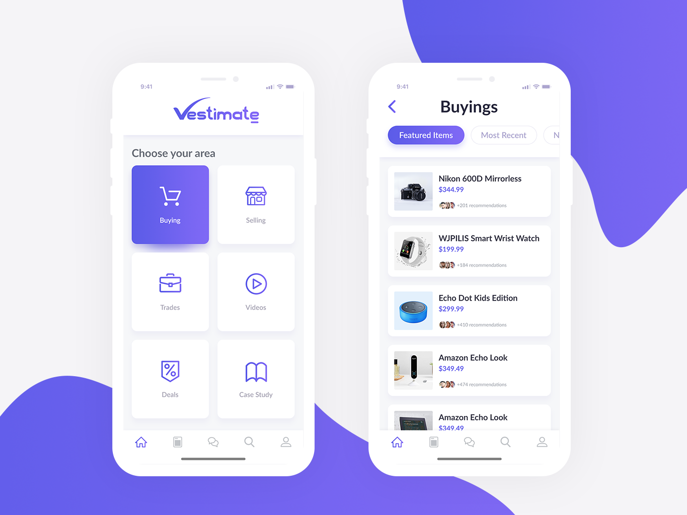 Vestimate App Landing and Product List Screen on Behance Android App ...