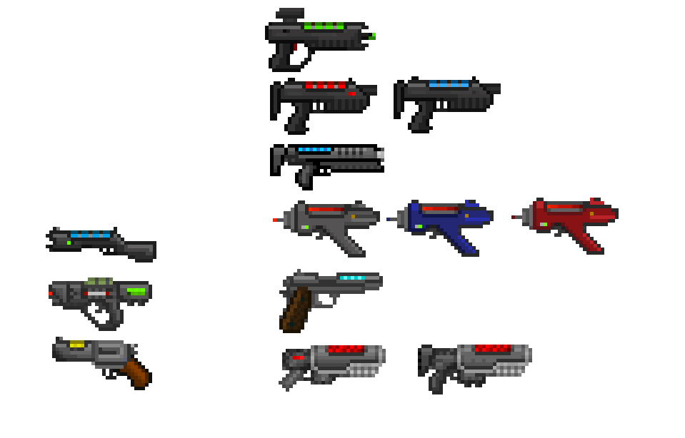 Pixel Art Machine Gun