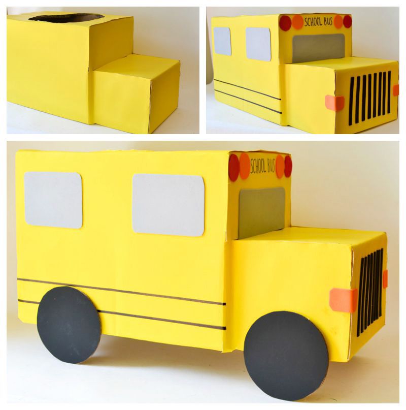 Cardboard School Bus