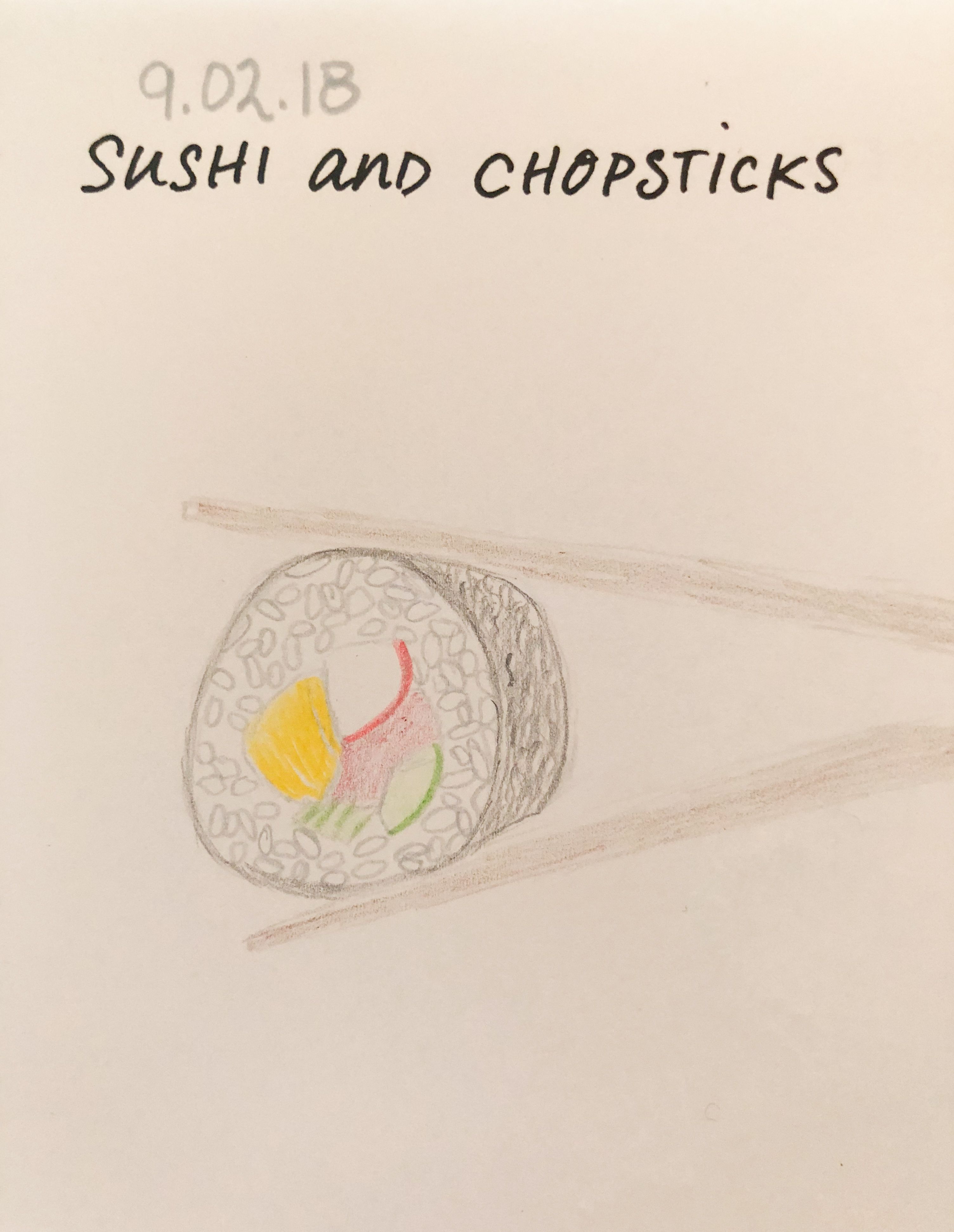 Sushi & Chopsticks 🍱 🥢 365 Day Illustration Challenge, September 2018 ...