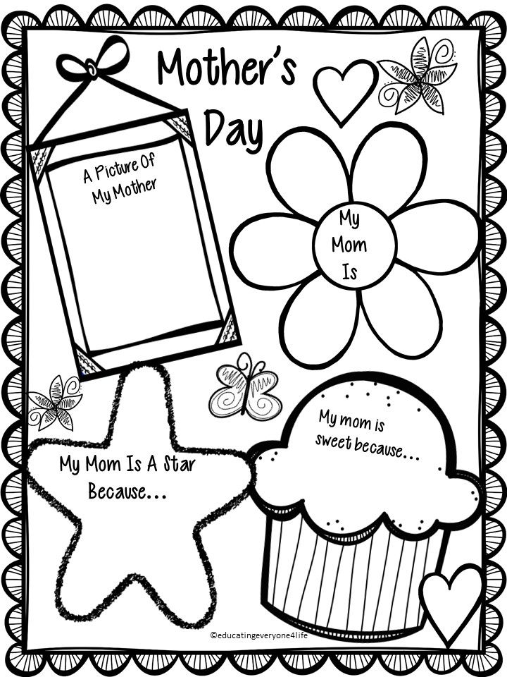 Mother's Day Worksheets Mother S Day Printable Worksheets