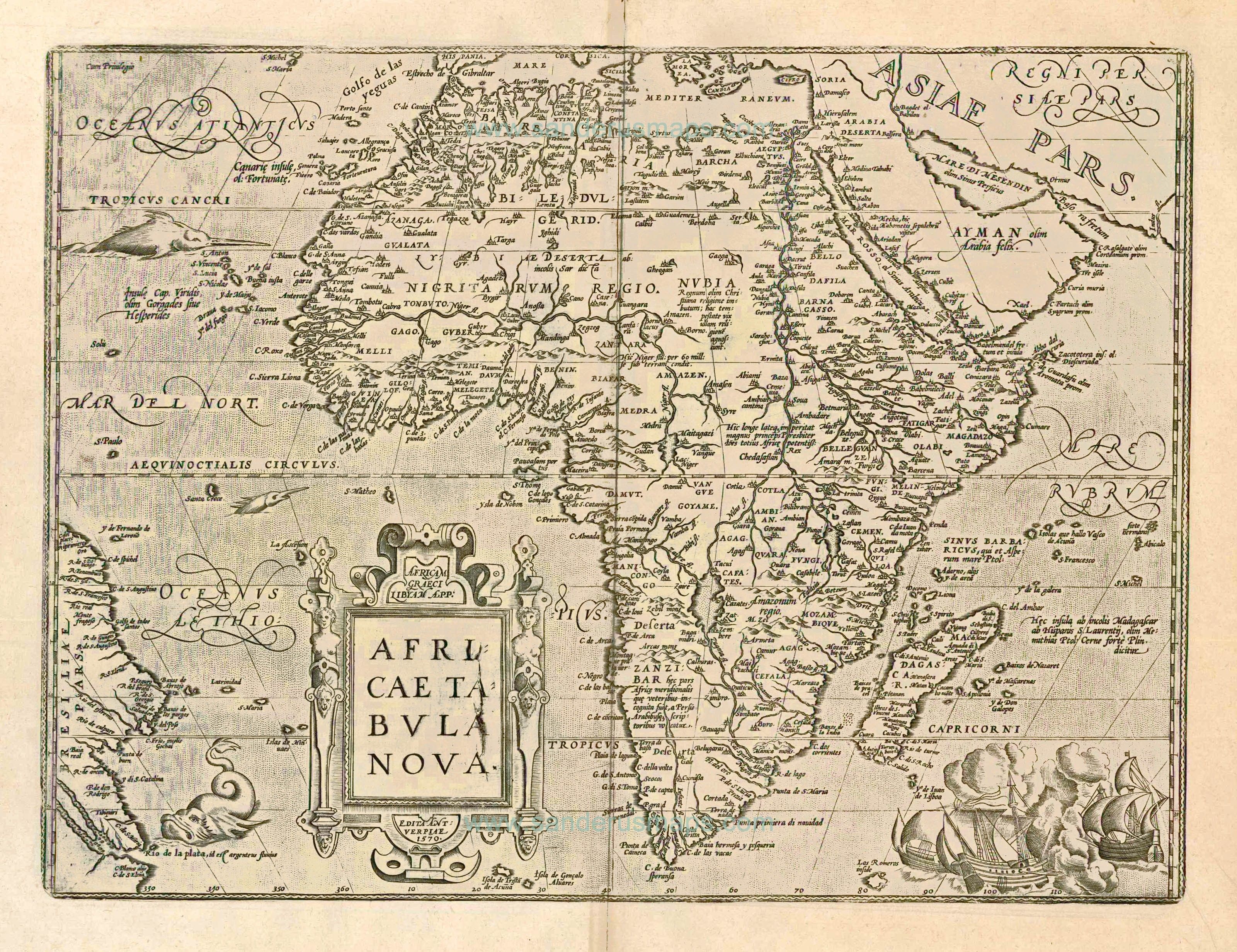 Old Africa Map