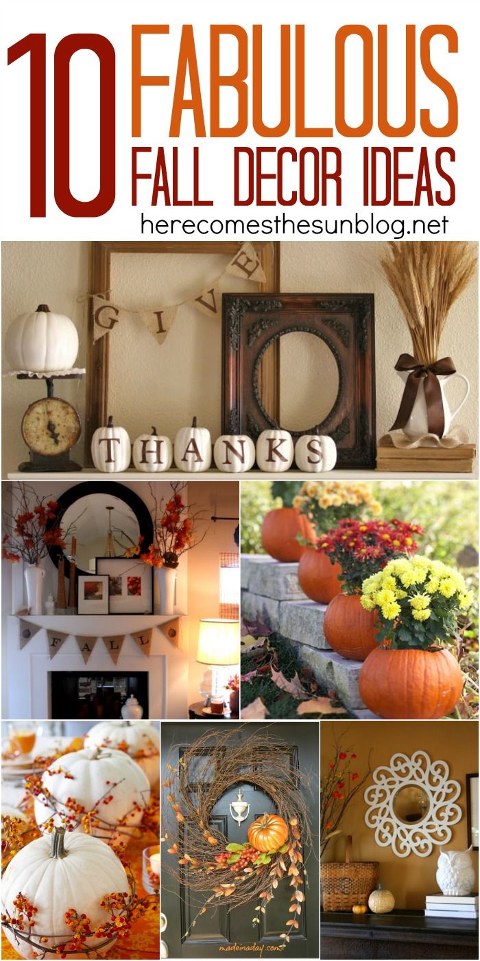 10 Fabulous Fall Decor Ideas for your home via herecomesthesunblog.net ...