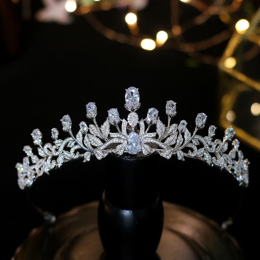 Fashionable Princess Zircon Tiaras Sweet Girls Hair Accessory