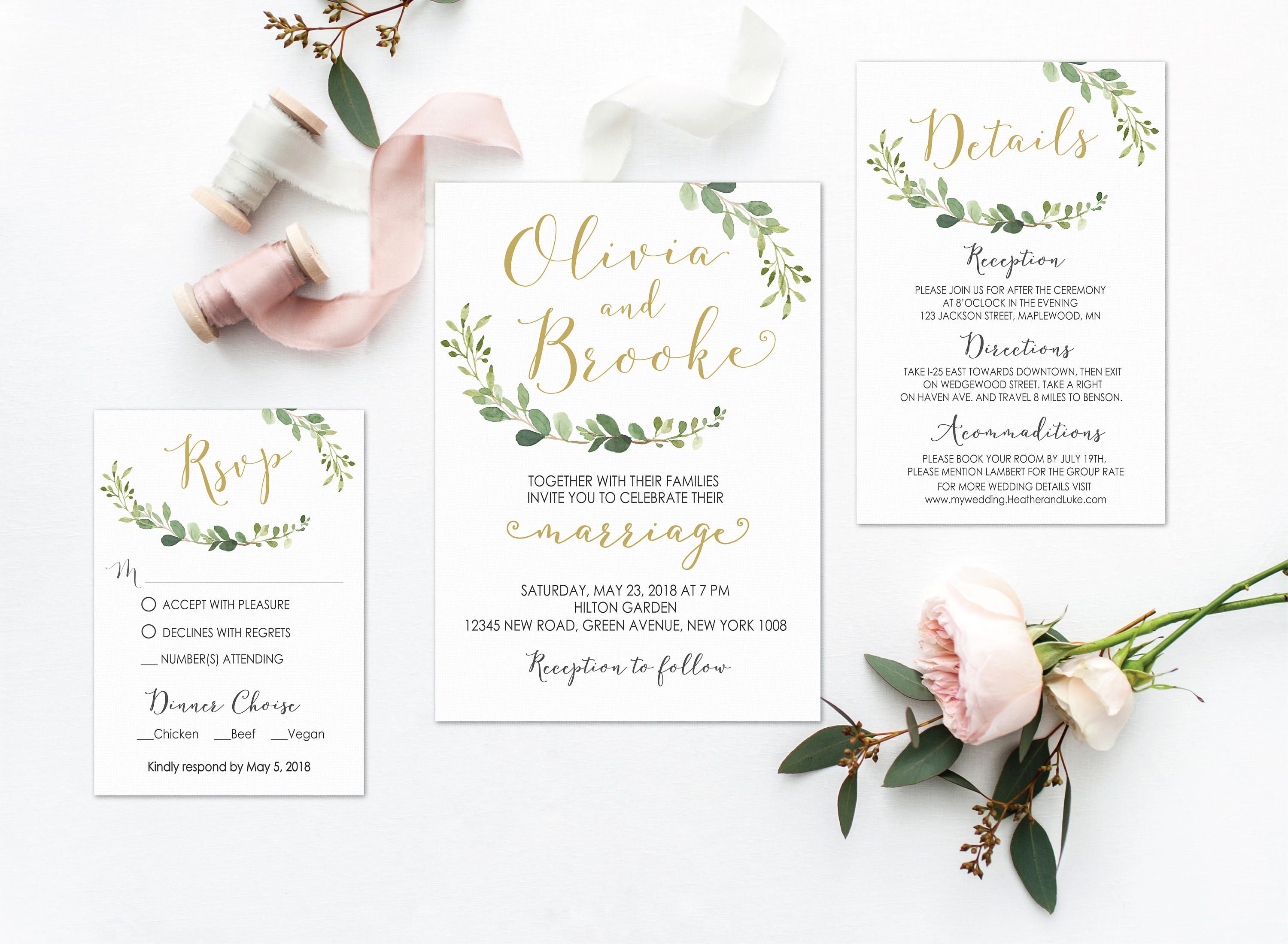 33++ Eucalyptus wedding invitations template information