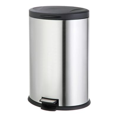 Stainless Steel Oval 40-Liter Pedal Trash Bin | Kitchen trash cans ...