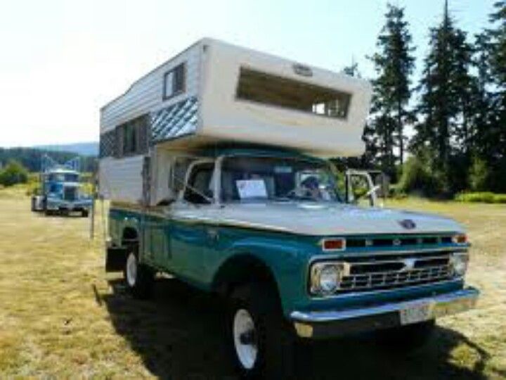 Something like this | Classic ford trucks, Vintage campers trailers ...