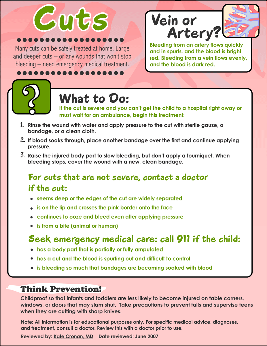 Basic First Aid Information Sheet