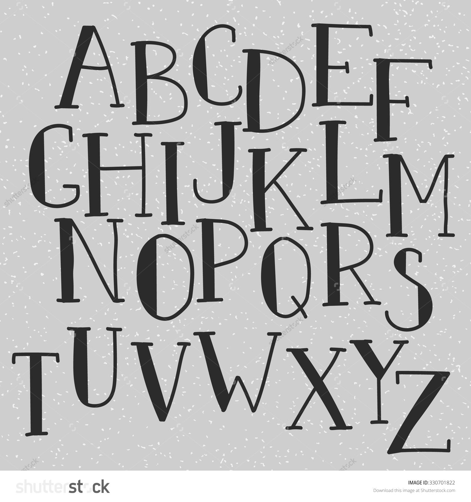 Simple Calligraphy Alphabet Fonts image.