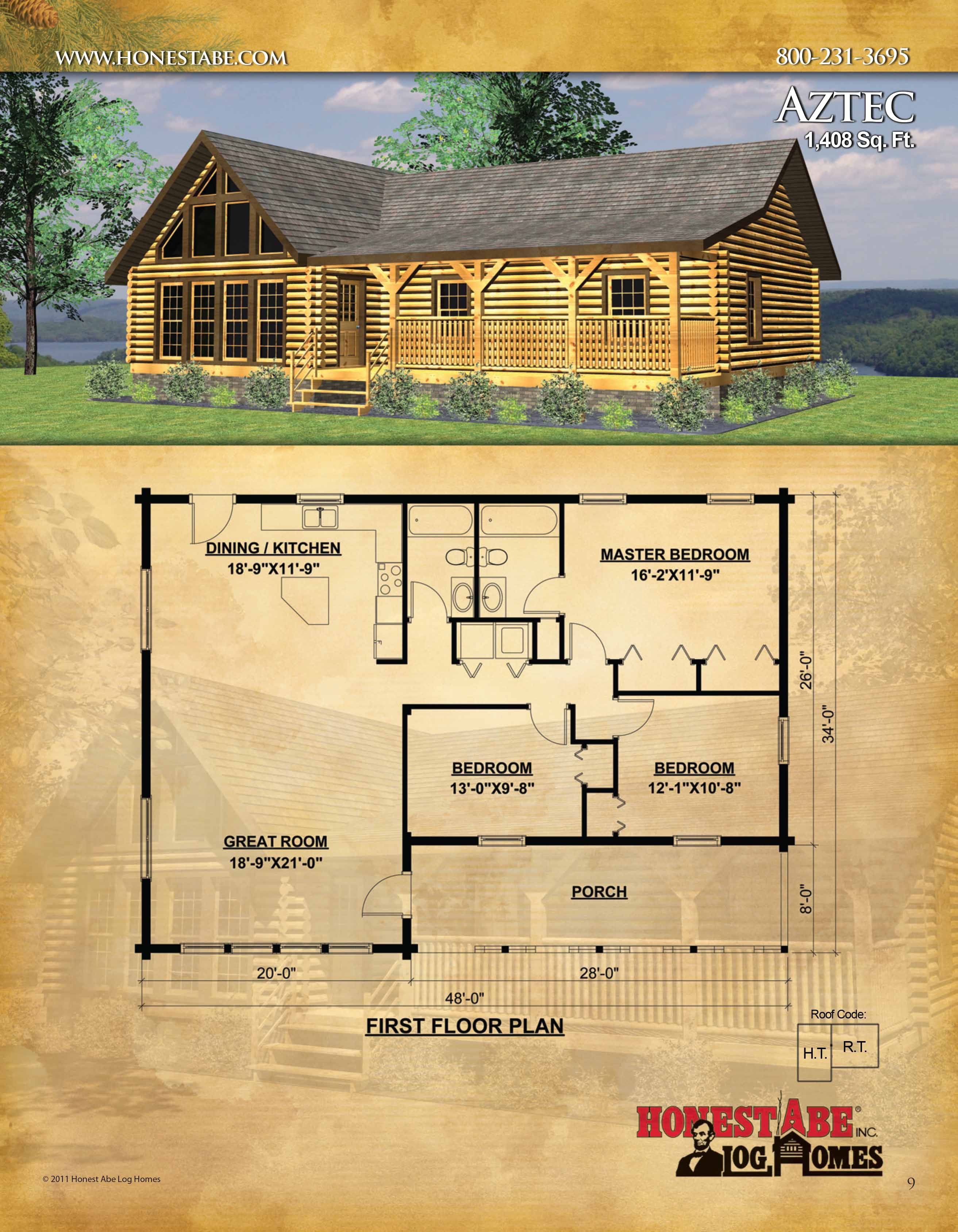 Single Level Log Cabin Floor Plans - floorplans.click