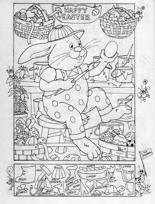 Easter Hidden Picture Puzzle/Coloring Page | Hidden picture puzzles ...