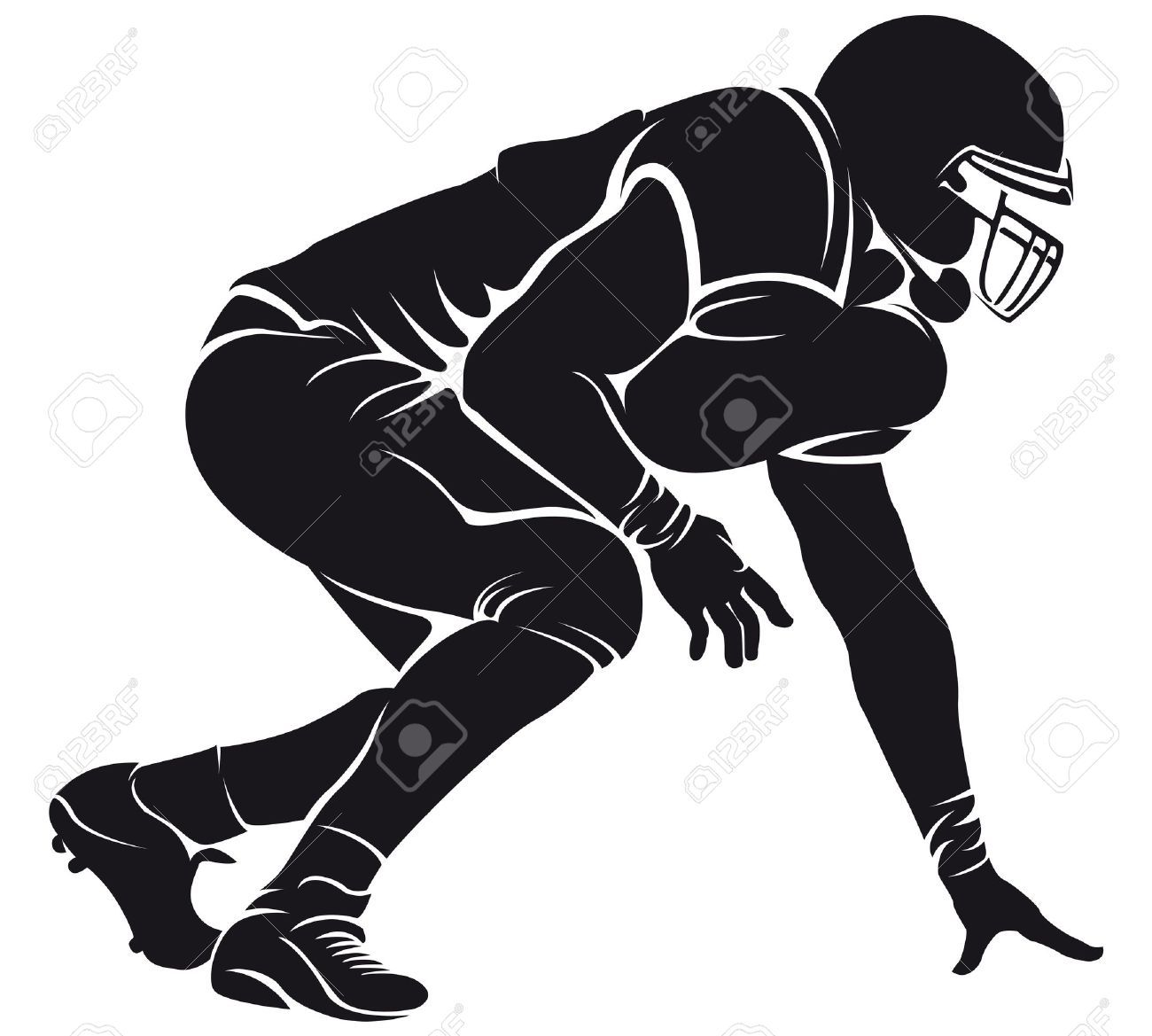 Football silhouette, American football, Football illustration