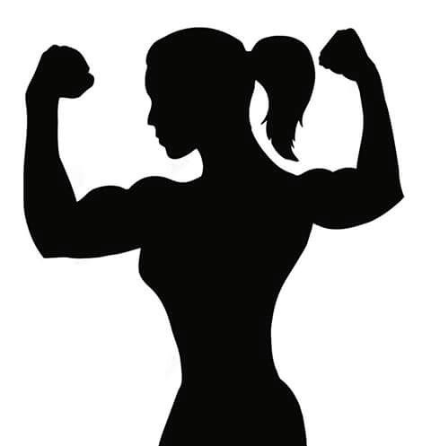 Strong Woman Silhouette SVG