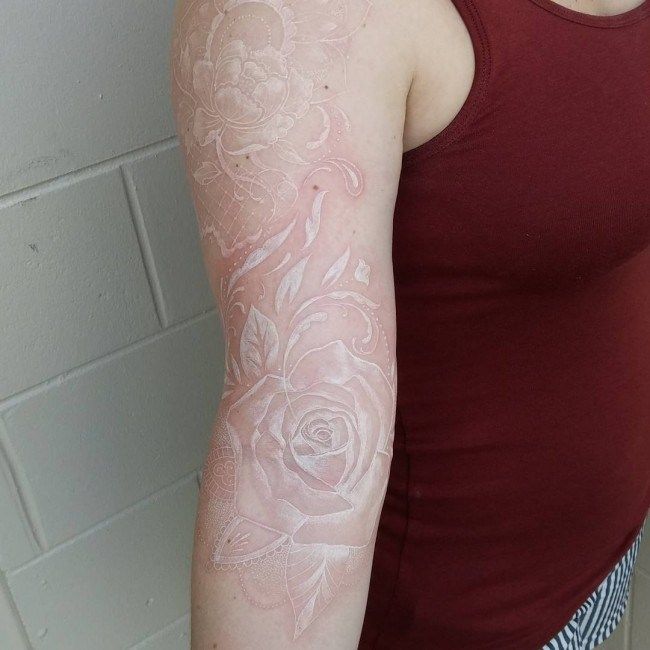 11 Mesmerizing White Ink Tattoo Ideas  Moms Got the Stuff