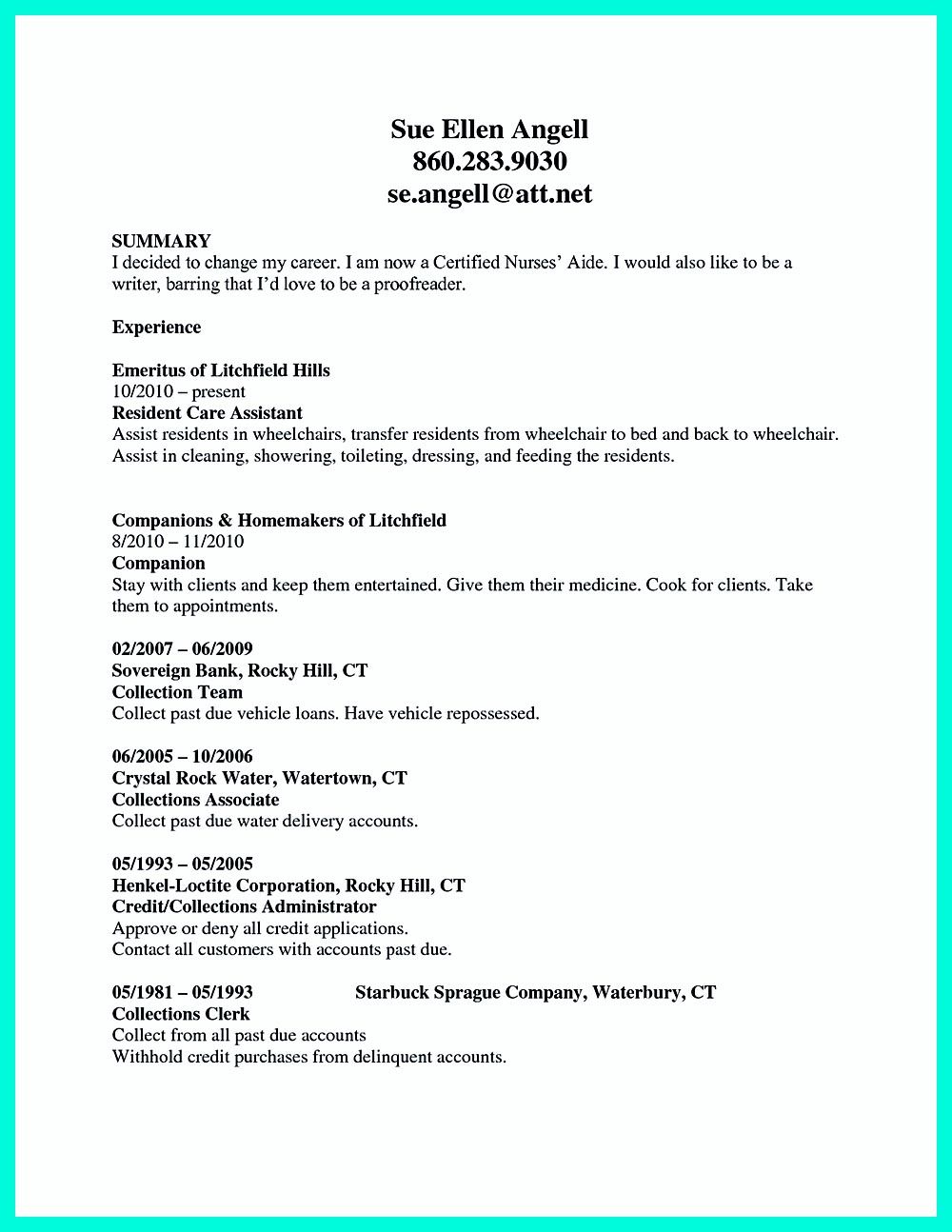 Pin di Resume Sample Template And Format