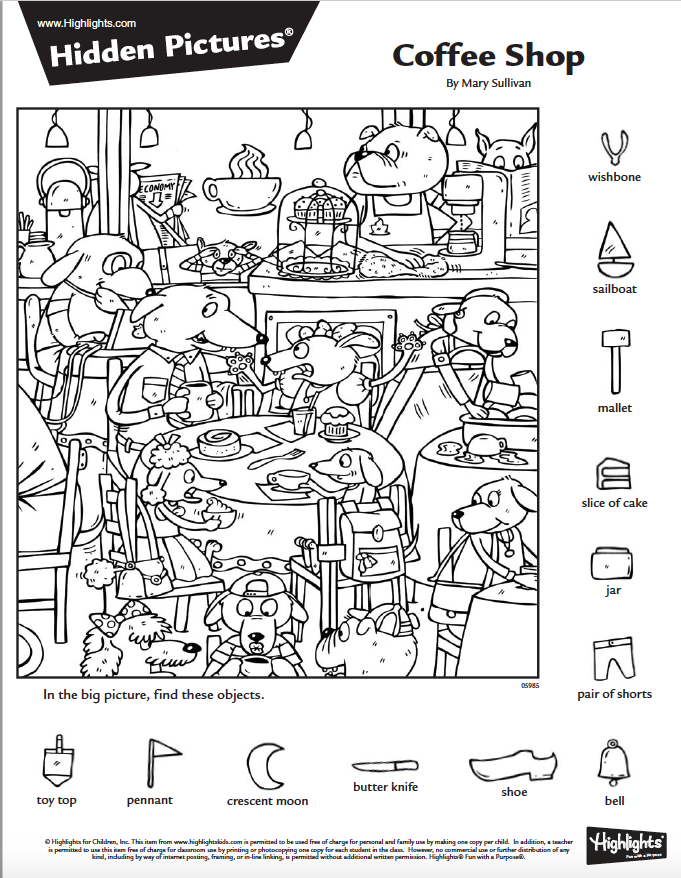 Hidden Object Puzzles, Hidden Picture Puzzles, Colouring Pages ...