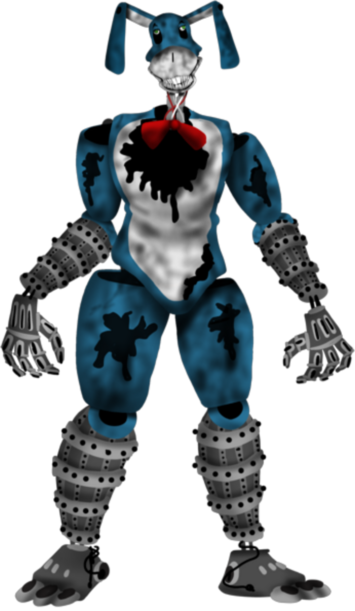 an animated character with blue and white paint on his body