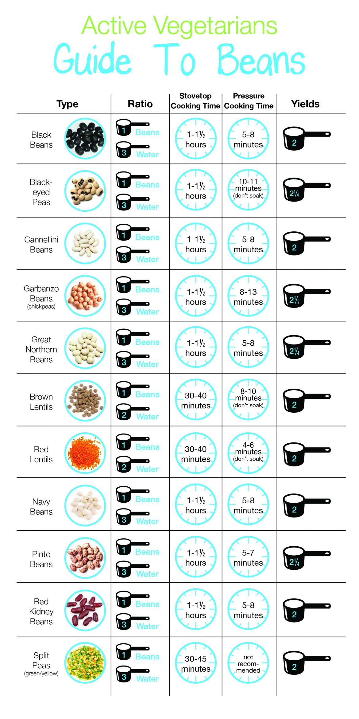 Jumping Bean Size Chart