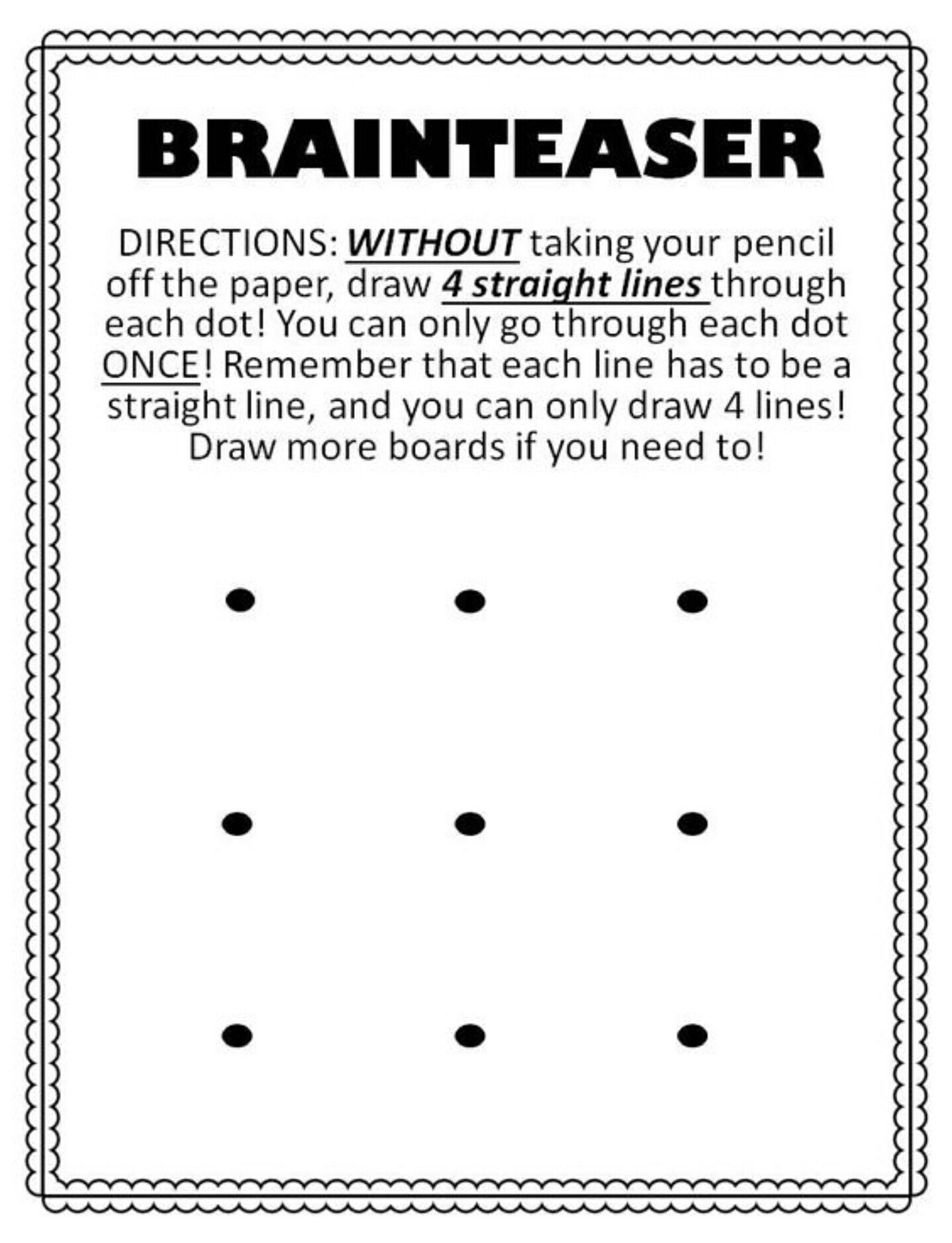 Brain Teasers For Teens Worksheet Pdf