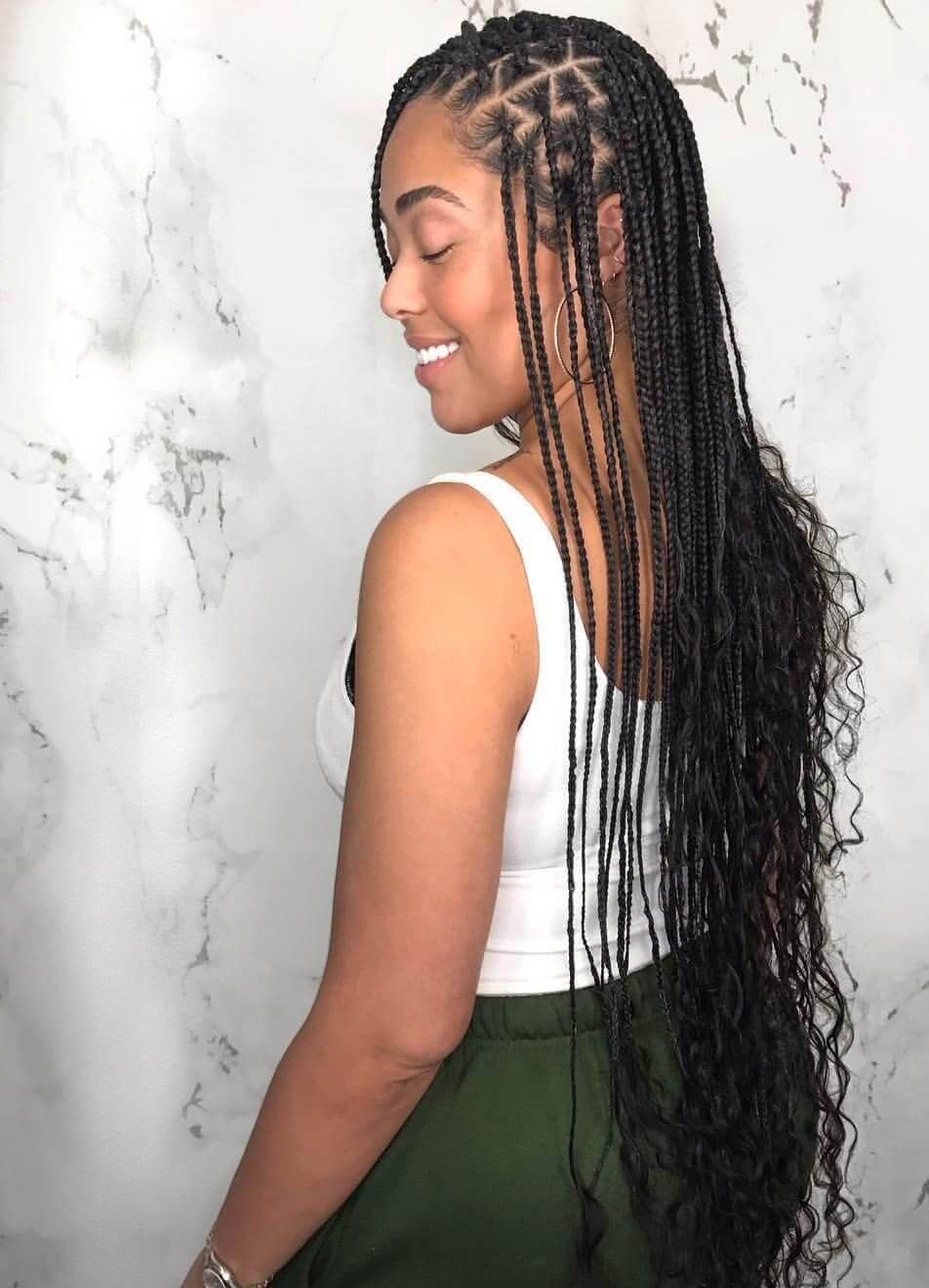 Featured image of post Knotless Goddess Box Braids Medium : Box braids are one of the most versatile protective styles, as they allow you to achieve many looks.