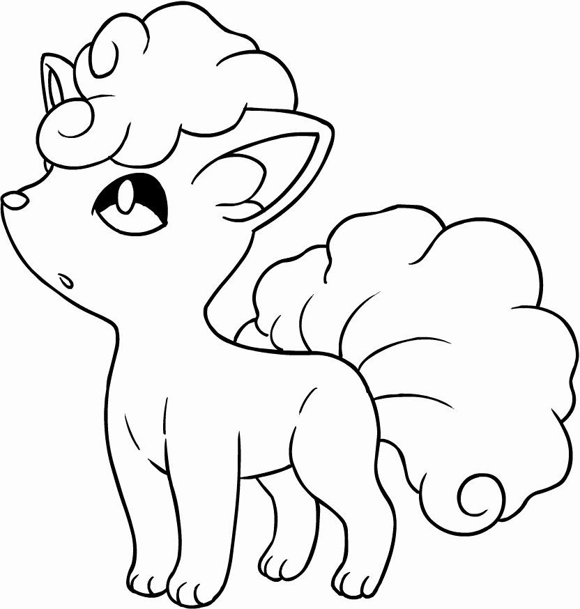 Alolan Vulpix Coloring Page Best Of Drawing A An Vulpix Of the Pokémon ...