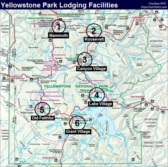 Hotels Inside Yellowstone National Park Map: A Comprehensive Guide ...