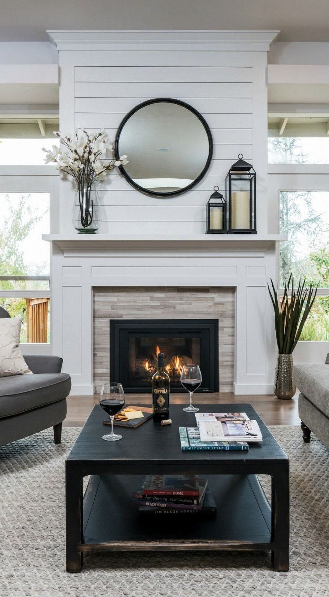 92 Modern Farmhouse Fireplace Ideas Farmhouse Room Farm house