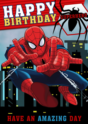 spiderman-ecard-digital-cards-personalised-amazing | Happy birthday ...