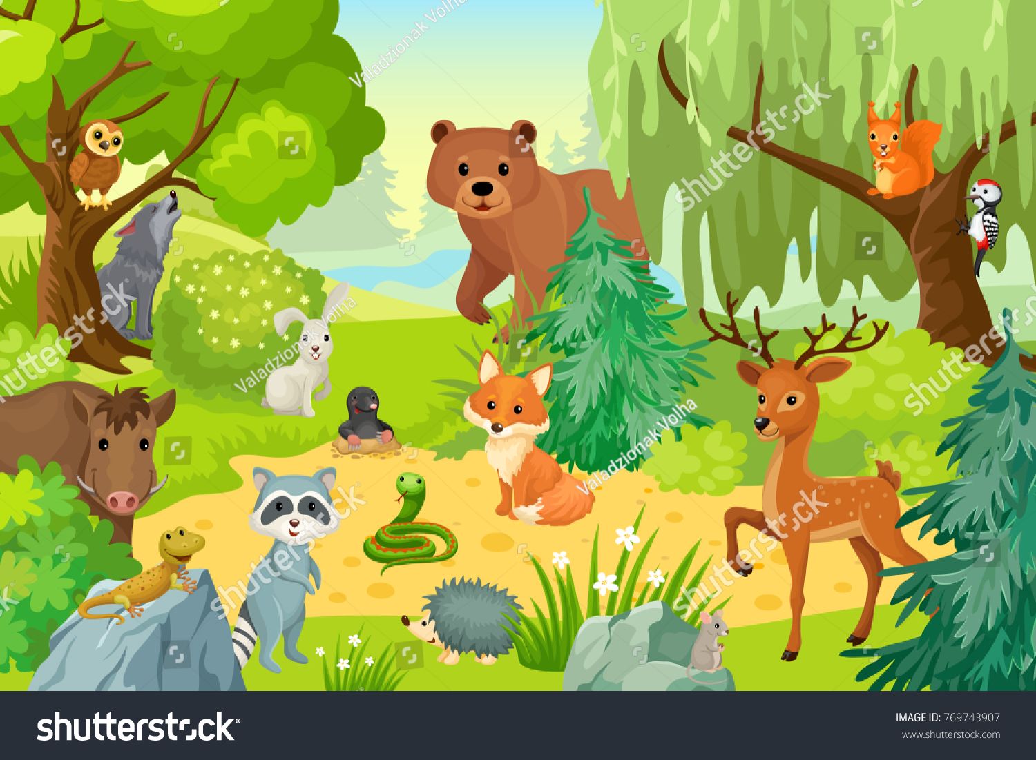 Wild Animals Pictures Cartoon