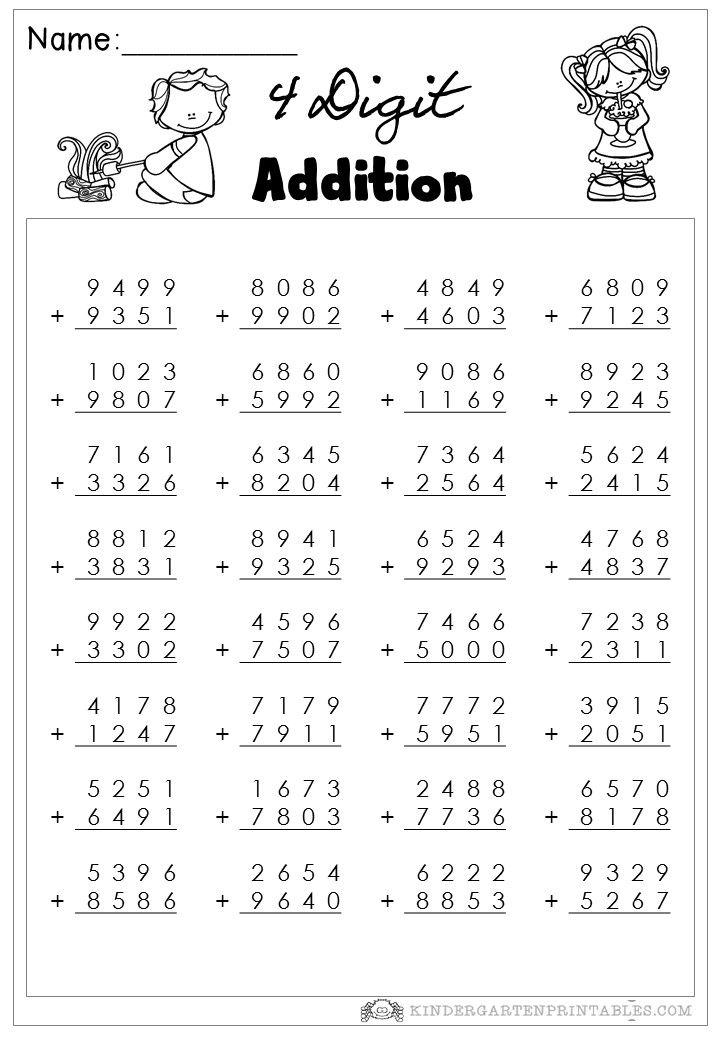 4 digit addition worksheets 4 digit addition Year 8 Maths Worksheets ...