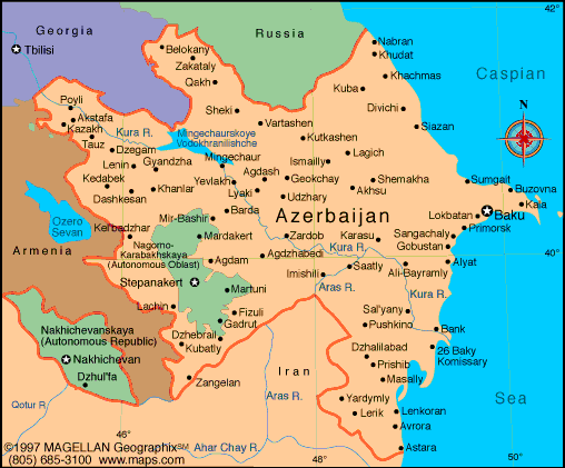 Azerbaijan Atlas Maps And Online Resources Infoplease Com Map Azerbaijan Medical Tourism