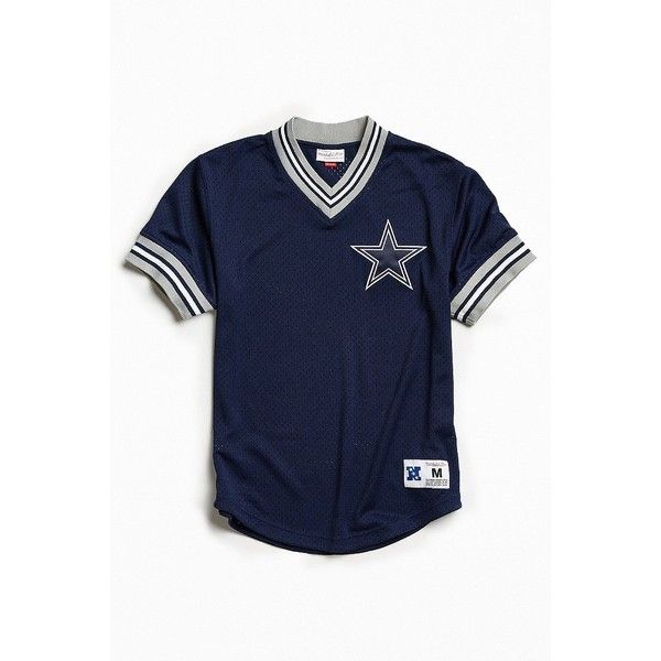 Mitchell & Ness NFL Dallas Cowboys Mesh V-Neck Top ($80) liked on ...