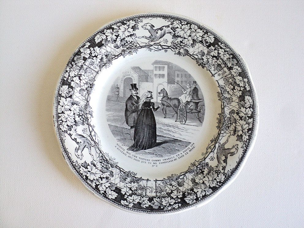 Historical Talking Plate 9 Creil Montereau Humor Plate | Etsy ...