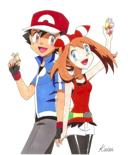 Ash and May ♡ I give good credit to whoever made this | Pokémon heroes ...