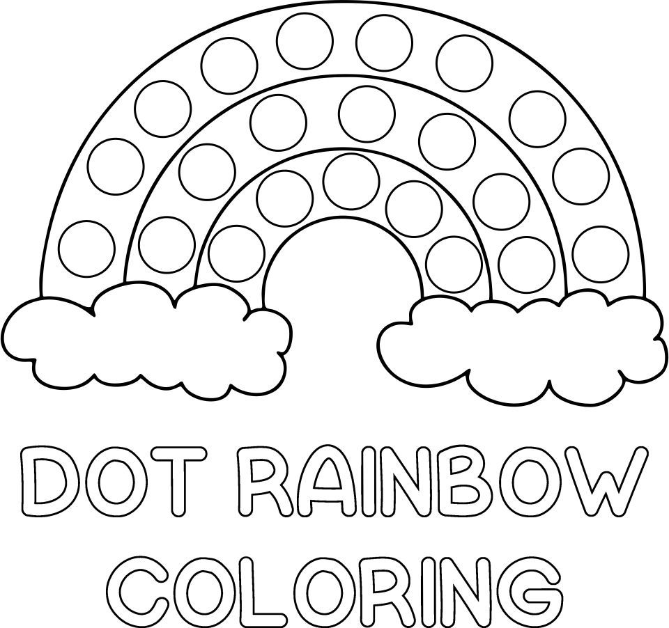 Dot Rainbow Printable Coloring Pages | Dot marker printables, Dot ...