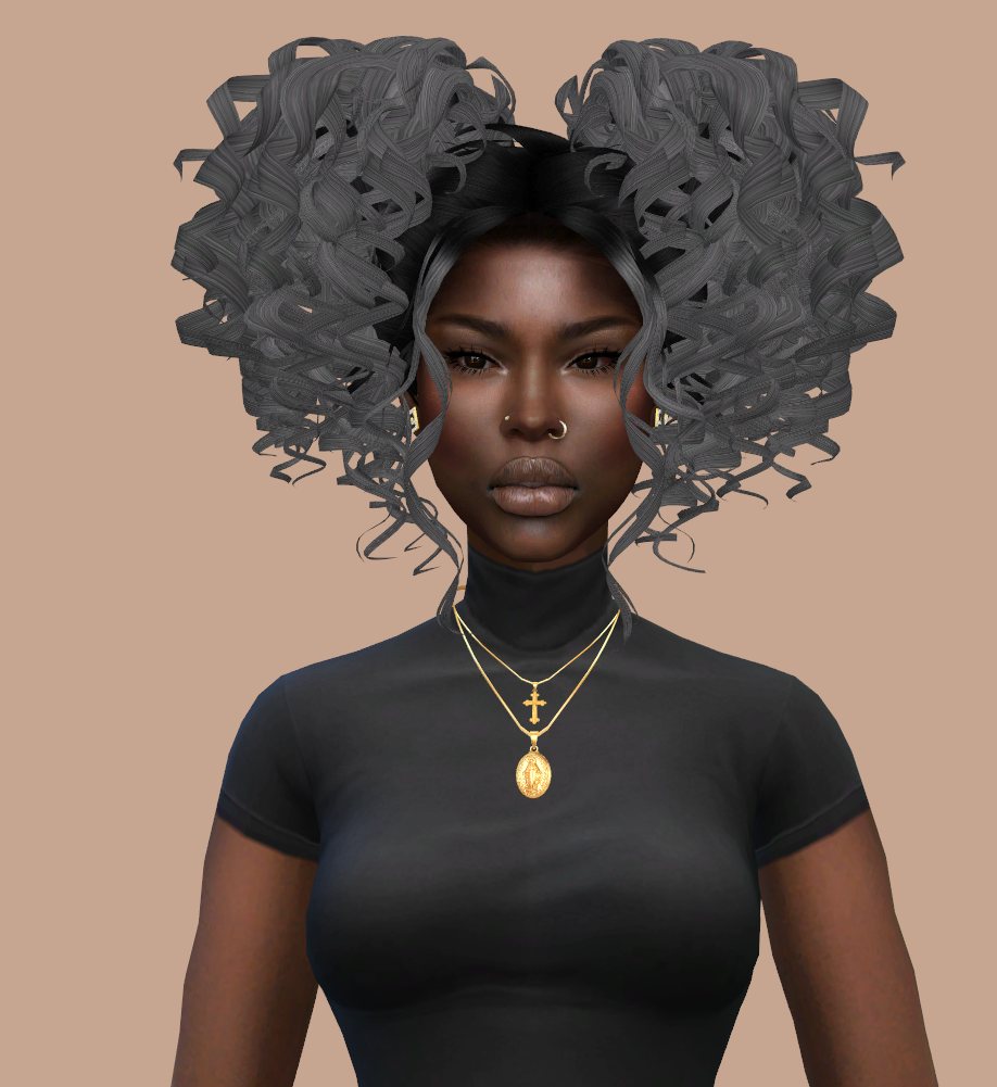 Aisella Sims | Cutie Pie Puffs Some cute curly puffs for you... | Sims ...