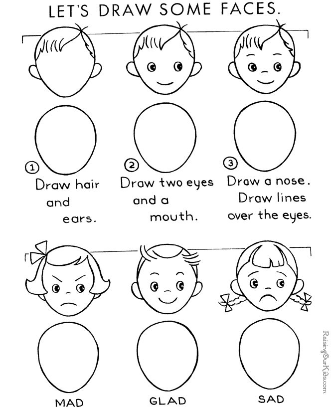 How To Draw A Face For Kids Step By Step